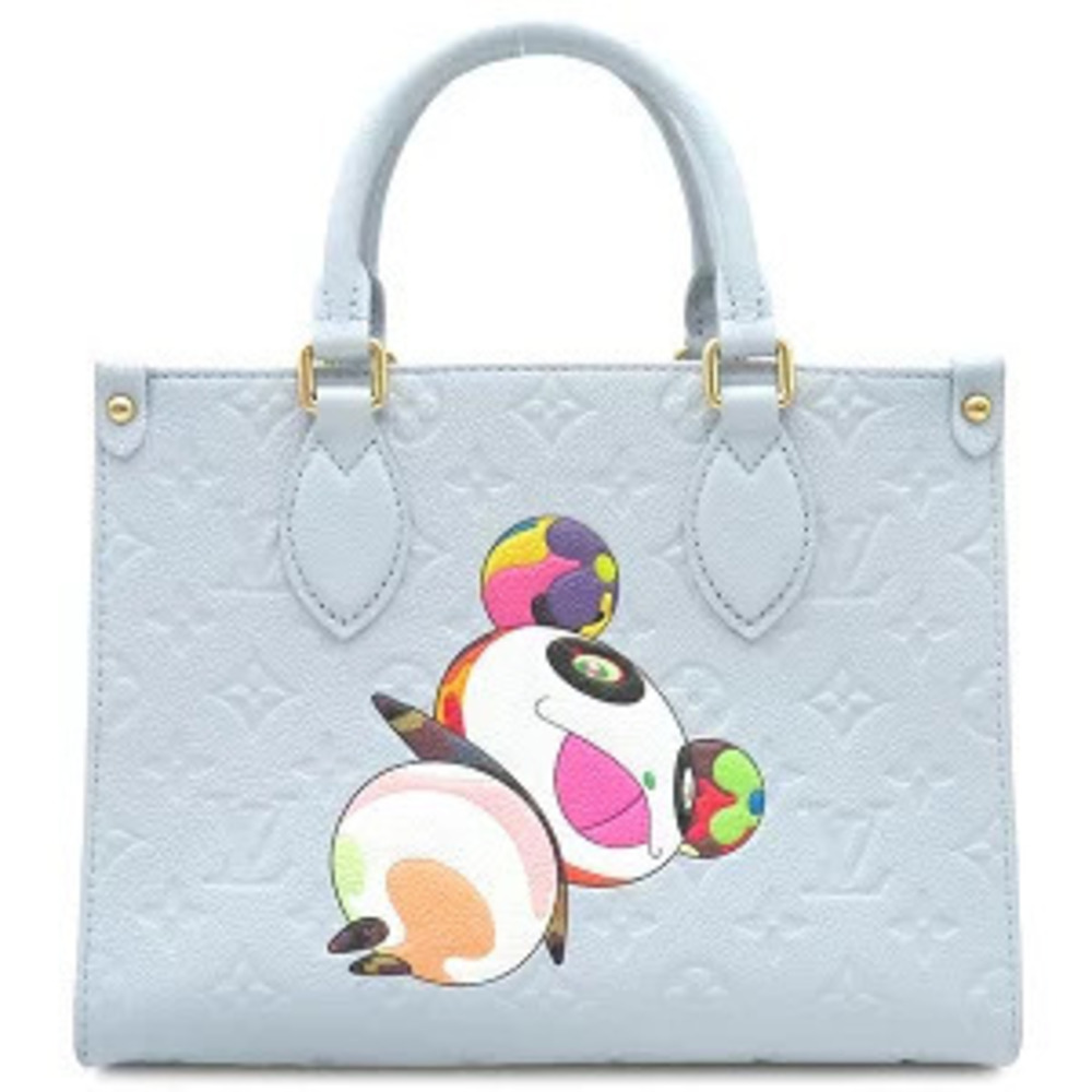 Louis Vuitton bag LV TM On The Go Monogram Empreinte Blue Panda Takashi Murakami